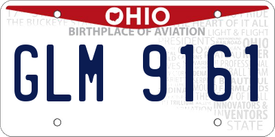 OH license plate GLM9161