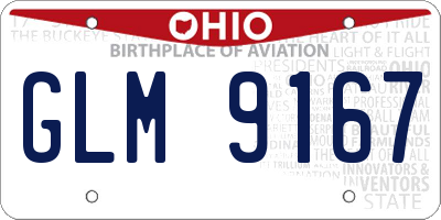 OH license plate GLM9167