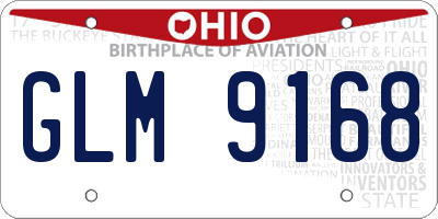 OH license plate GLM9168