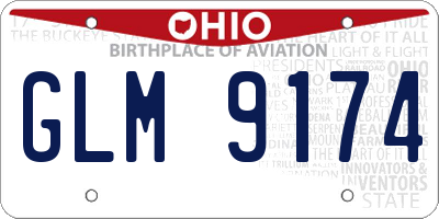 OH license plate GLM9174