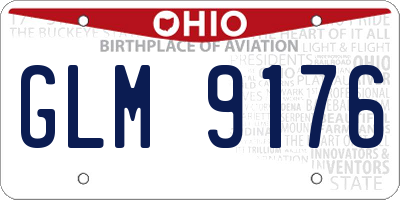 OH license plate GLM9176