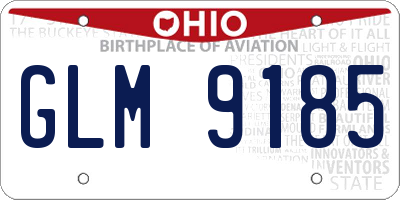 OH license plate GLM9185