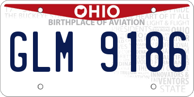 OH license plate GLM9186