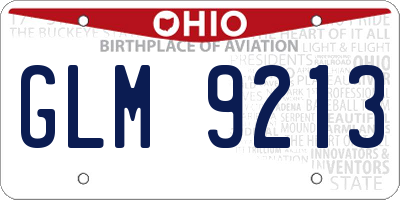 OH license plate GLM9213