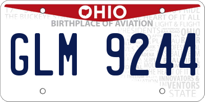 OH license plate GLM9244