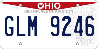 OH license plate GLM9246