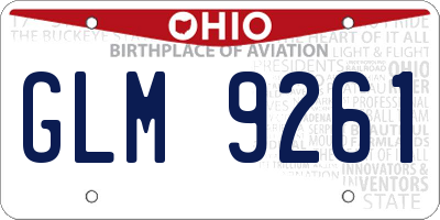OH license plate GLM9261