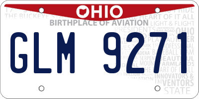 OH license plate GLM9271