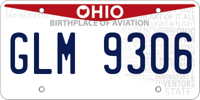 OH license plate GLM9306