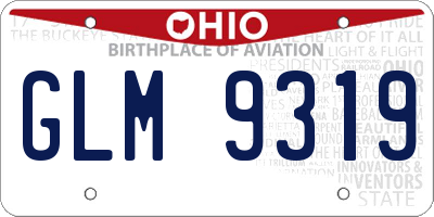 OH license plate GLM9319