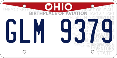 OH license plate GLM9379