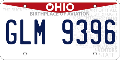 OH license plate GLM9396