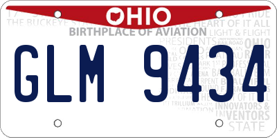 OH license plate GLM9434