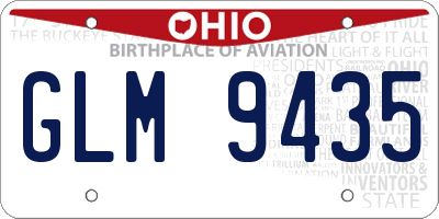 OH license plate GLM9435