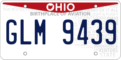 OH license plate GLM9439