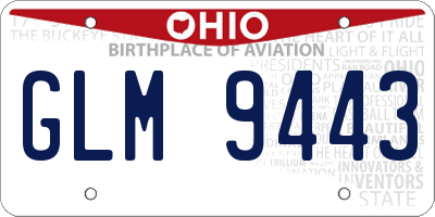 OH license plate GLM9443