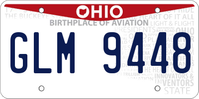 OH license plate GLM9448
