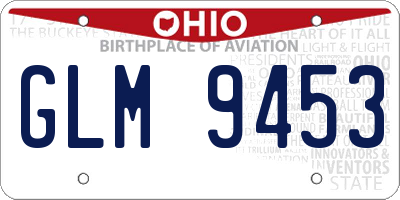 OH license plate GLM9453