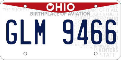 OH license plate GLM9466