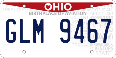 OH license plate GLM9467
