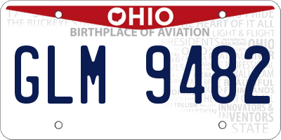 OH license plate GLM9482
