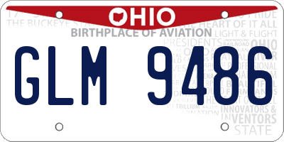 OH license plate GLM9486