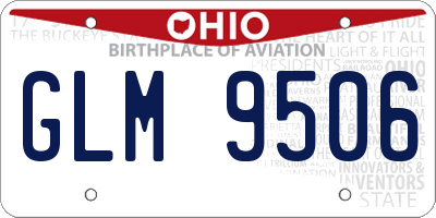 OH license plate GLM9506
