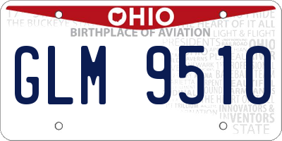 OH license plate GLM9510