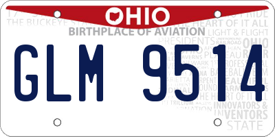 OH license plate GLM9514