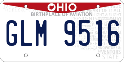 OH license plate GLM9516