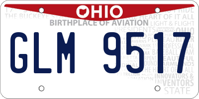 OH license plate GLM9517