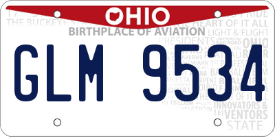 OH license plate GLM9534