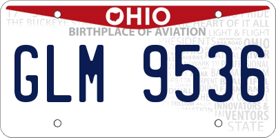 OH license plate GLM9536