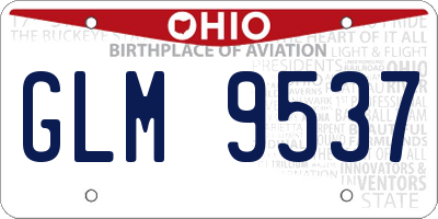 OH license plate GLM9537