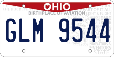 OH license plate GLM9544