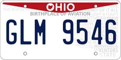 OH license plate GLM9546