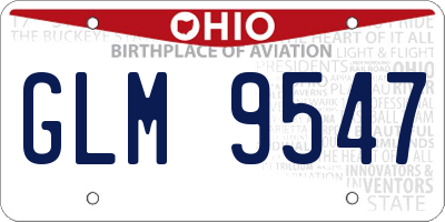 OH license plate GLM9547