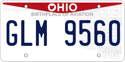 OH license plate GLM9560
