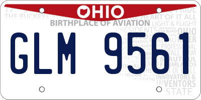 OH license plate GLM9561