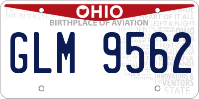 OH license plate GLM9562