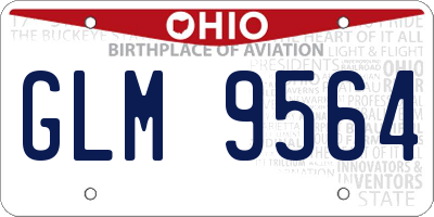 OH license plate GLM9564