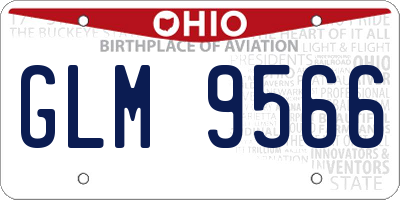 OH license plate GLM9566