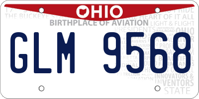 OH license plate GLM9568