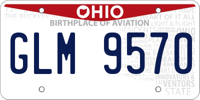 OH license plate GLM9570