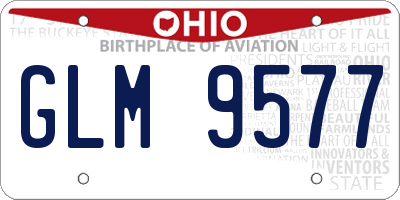 OH license plate GLM9577