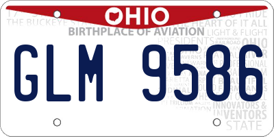 OH license plate GLM9586