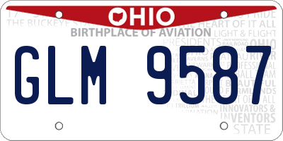 OH license plate GLM9587