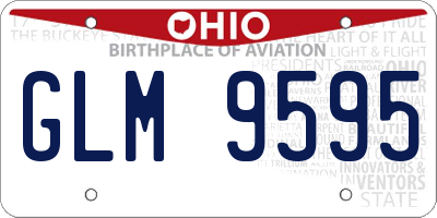 OH license plate GLM9595