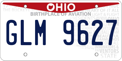 OH license plate GLM9627