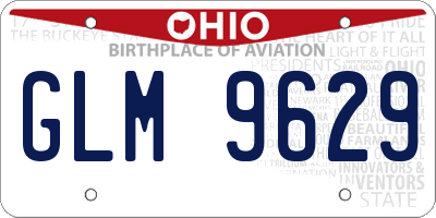 OH license plate GLM9629